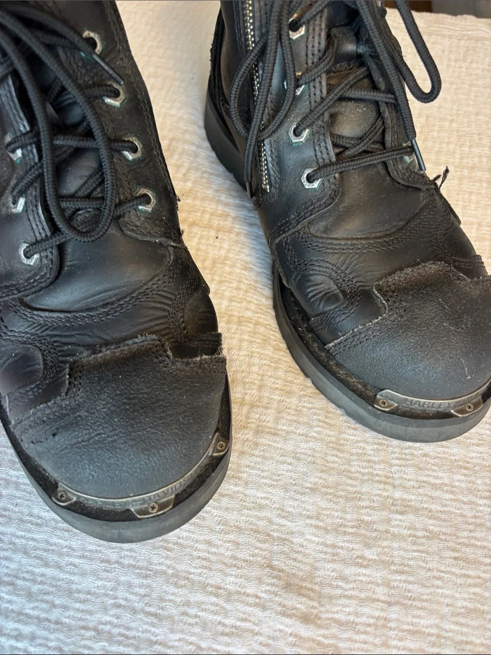 Harley-Davidson Black Stealth Motorcycle Riding Boots Size 10.5